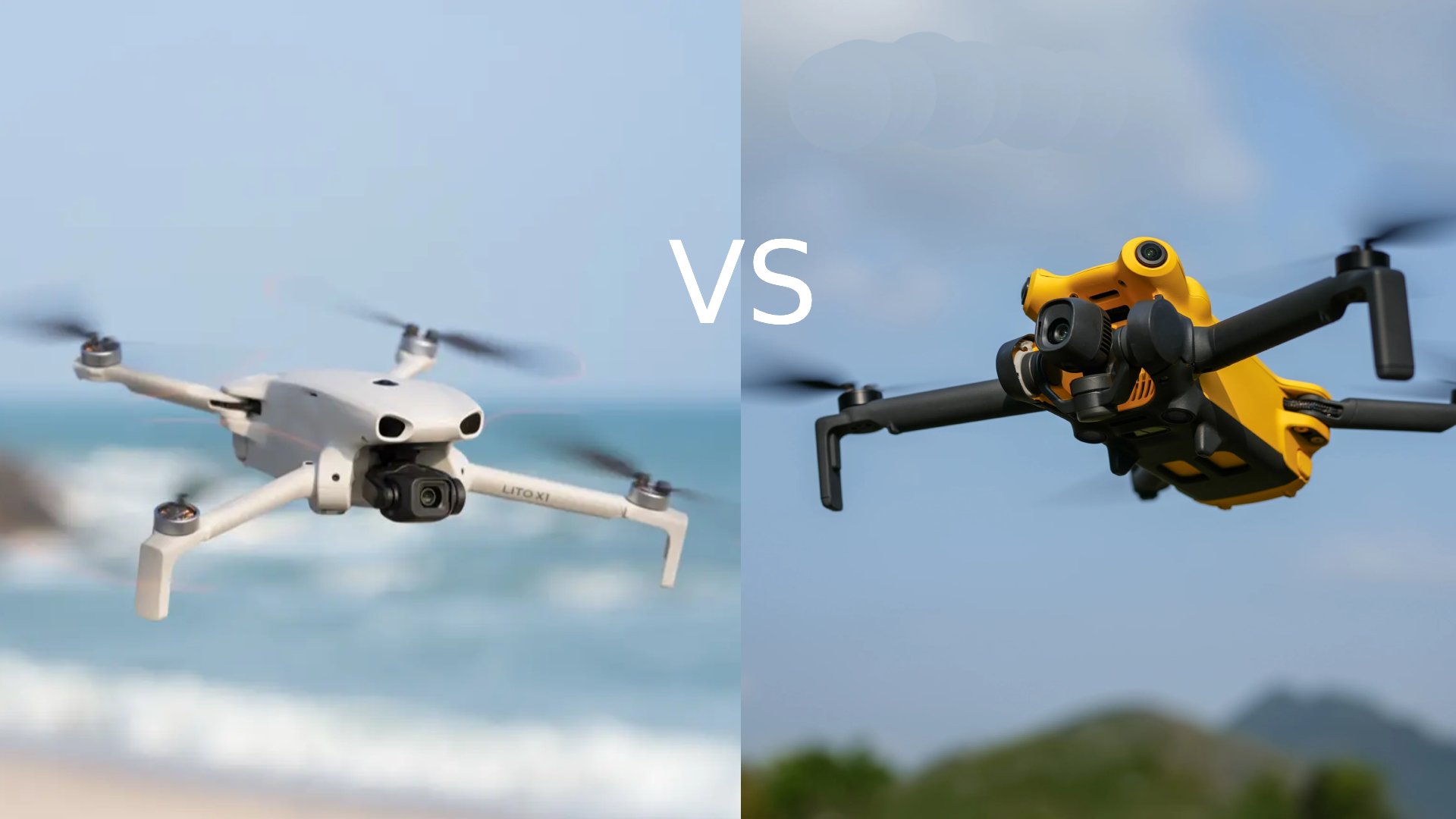 SKYROVER X1 and DJI Lito X1 drone comparison